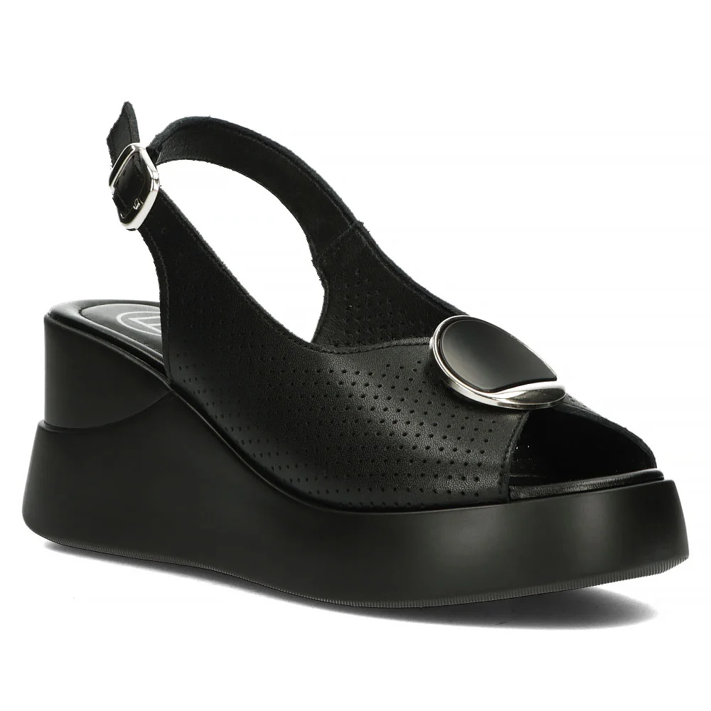 Leather sandals Filippo DS4406/24 BK black