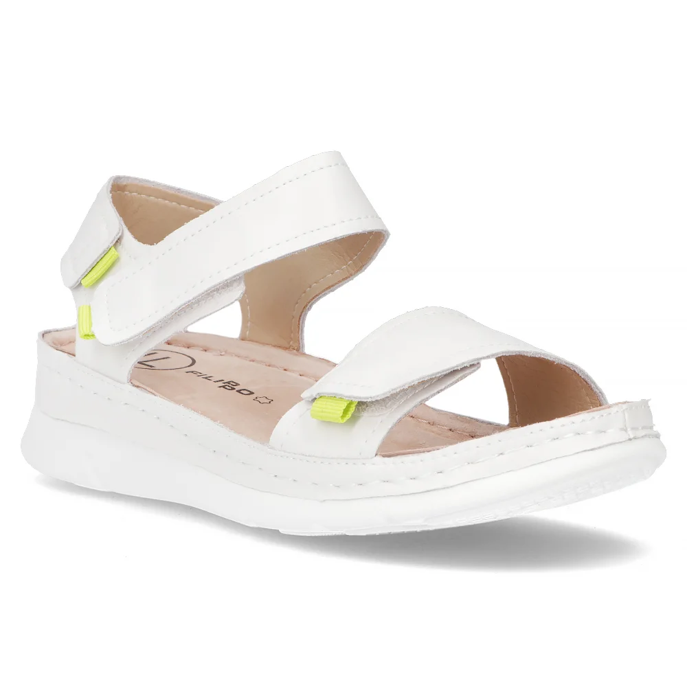 Leather sandals Filippo DS6019/24 WH white