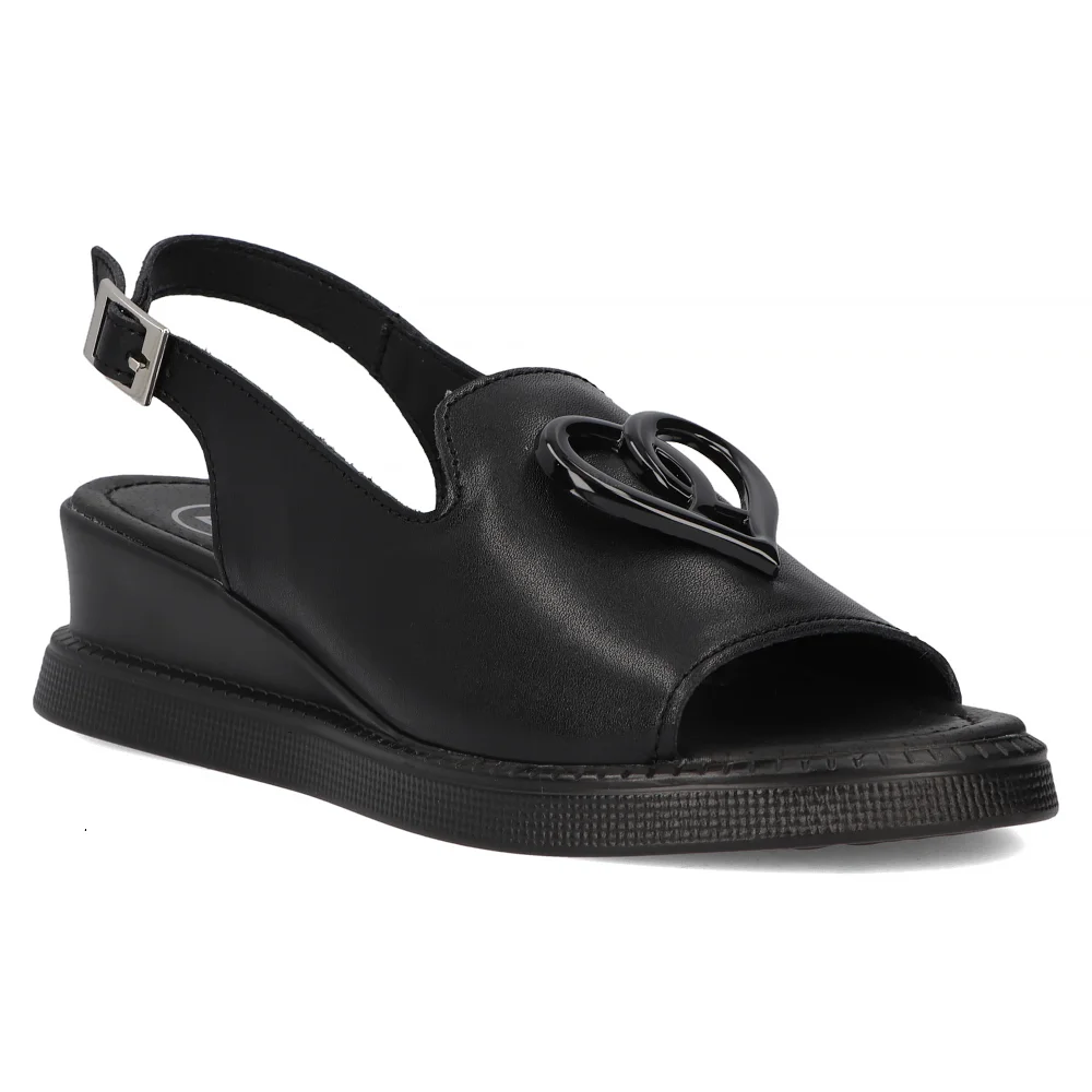 Leather sandals Filippo DS6069/24 BK black