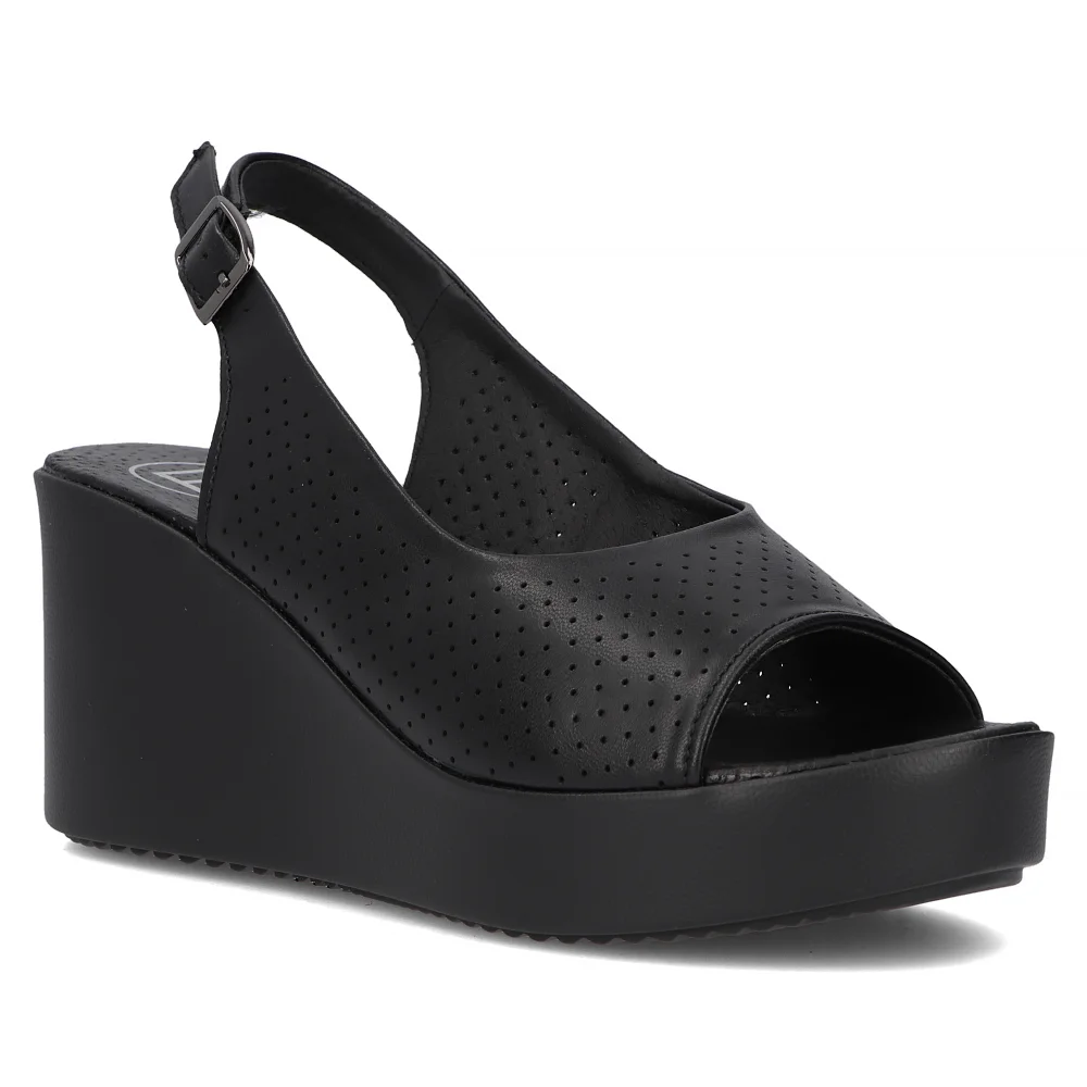 Leather sandals Filippo DS6204/24 BK black