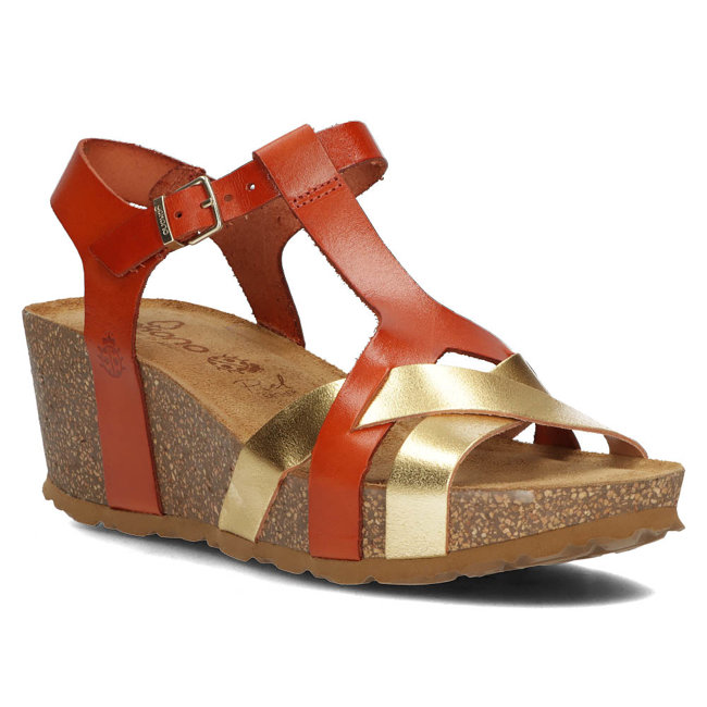 Leather sandals Yokono MORA-011 FLASH red