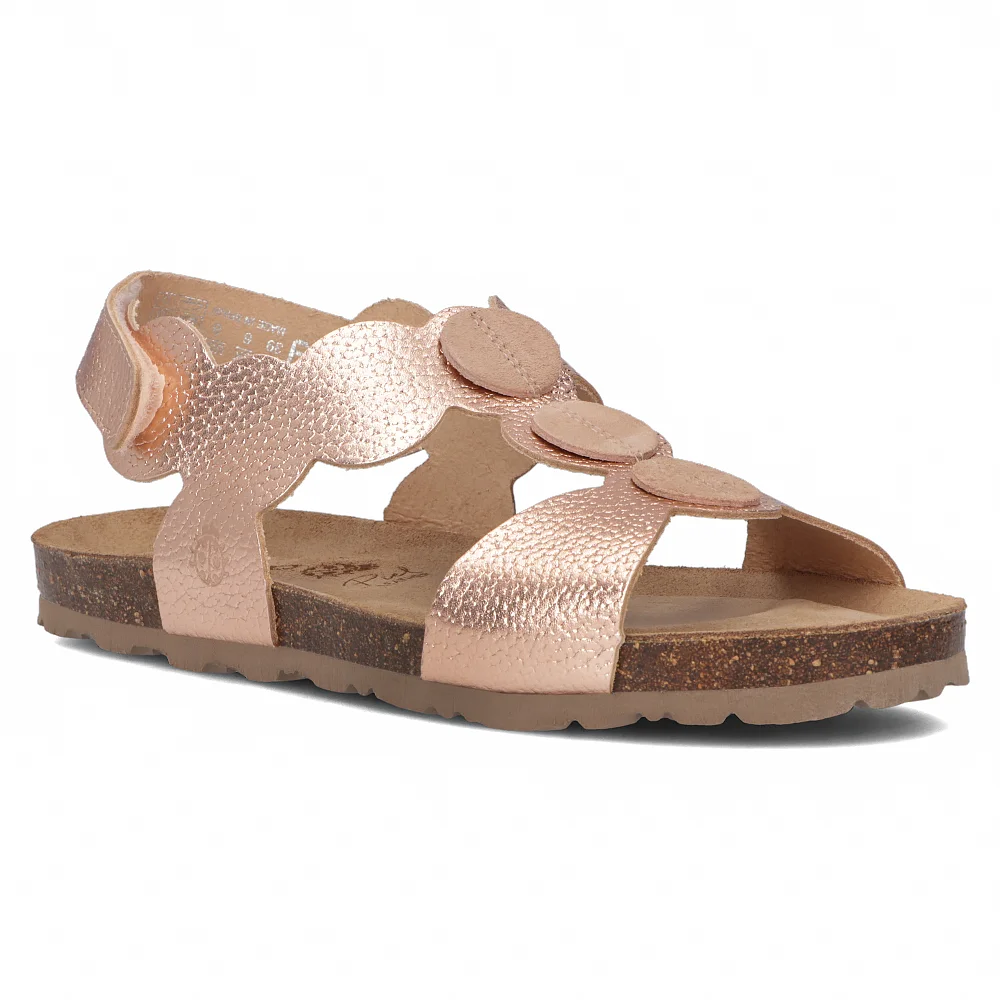 Leather sandals Yokono VILLA-088 PER SALMON/PARDO pink