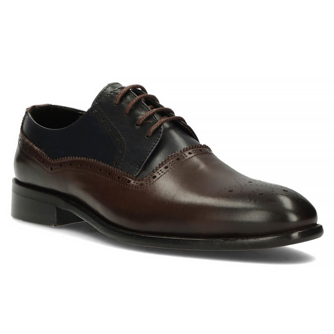 Leather shoes Filippo 3615 brown COFFE ANTIQ