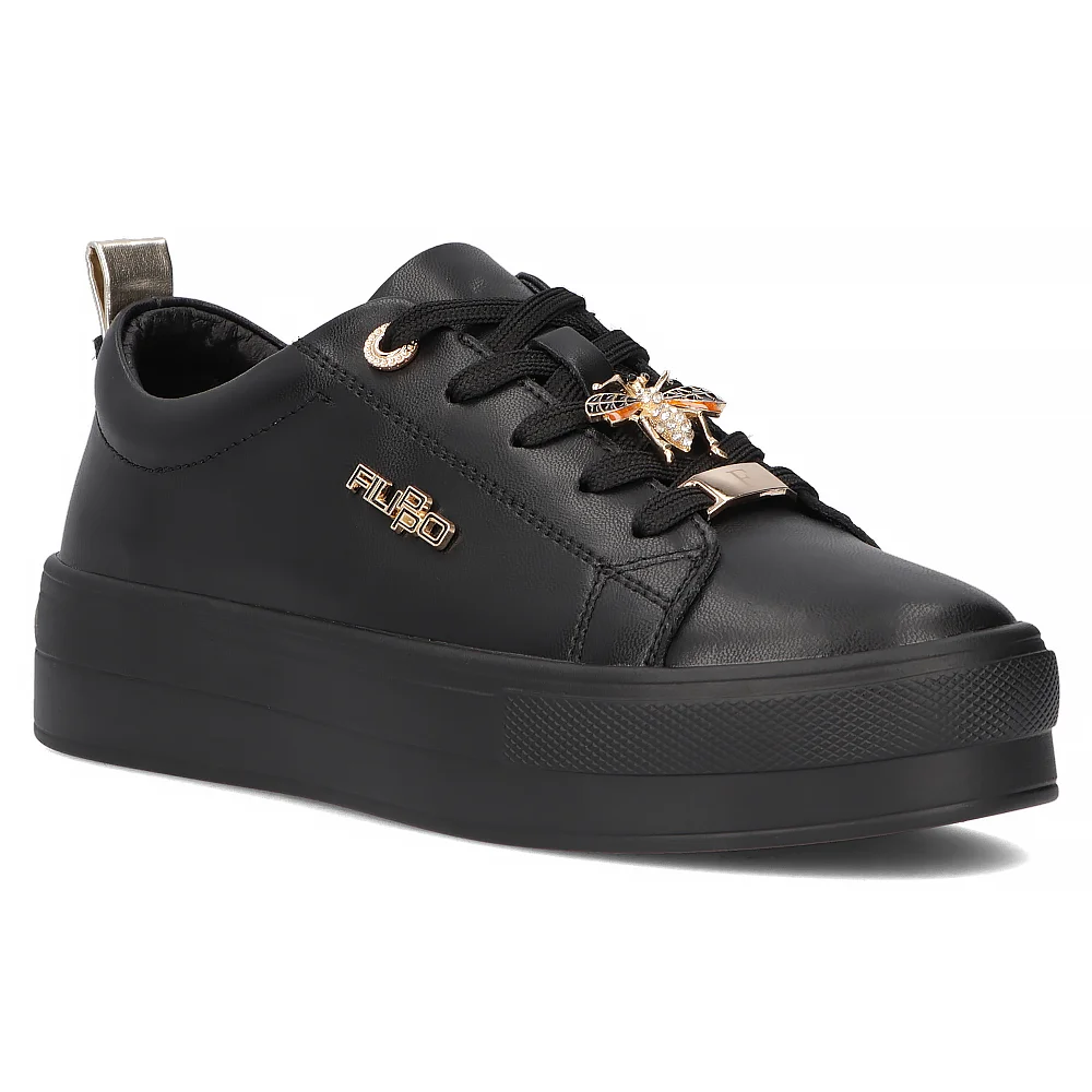 Leather shoes Filippo DP3533/24 BK DI black