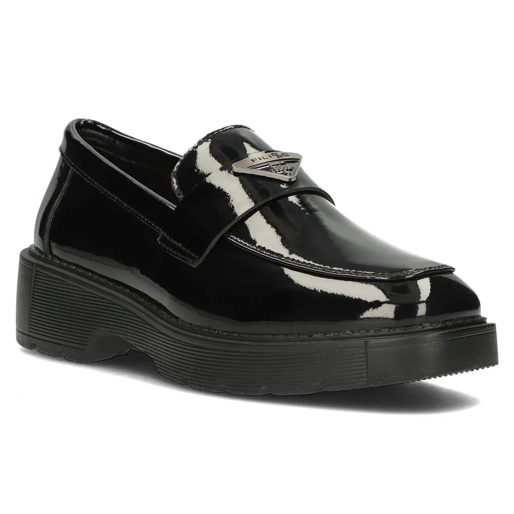 Leather shoes Filippo DP4710/23 BK black