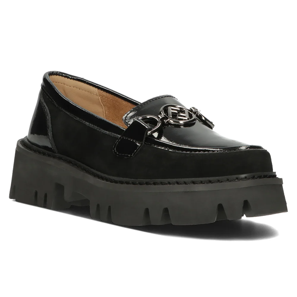 Leather shoes Filippo DP4790/23 BK black