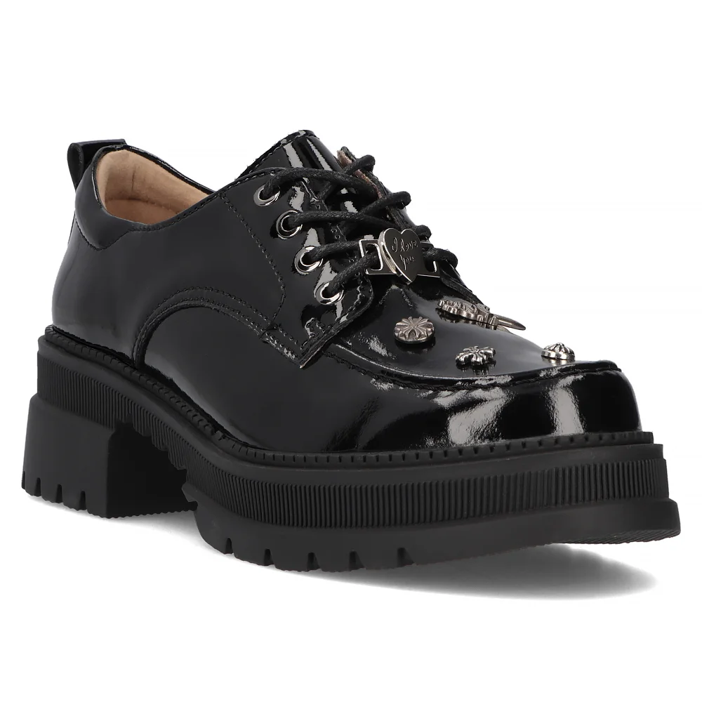 Leather shoes Filippo DP6459/24 BK L black