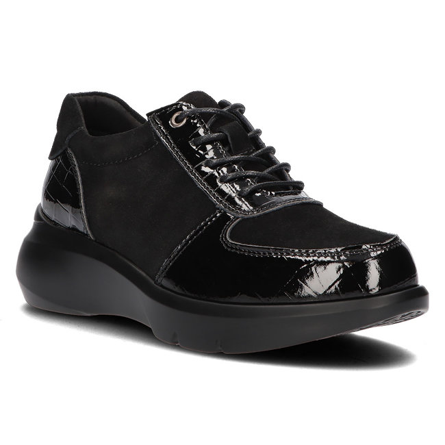 Leather sneakers Filippo DP3168/21 BK black