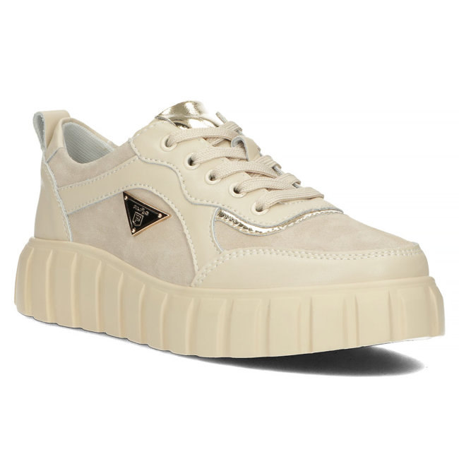 Leather sneakers Filippo DP4533/23 BE beige