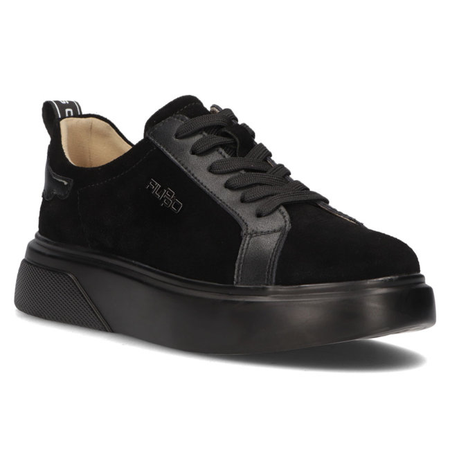 Leather sneakers Filippo DP4580/23 BK black