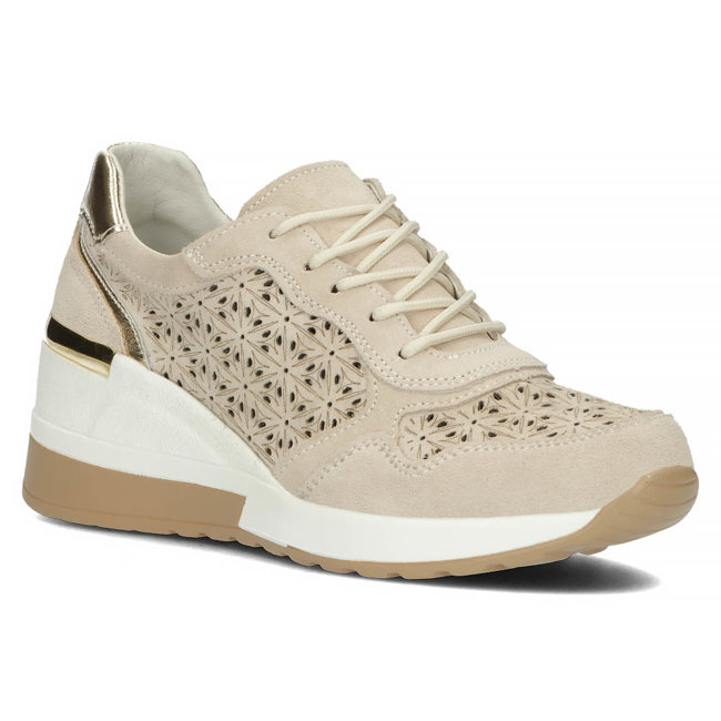 Leather sneakers Filippo DP4669/23 BE beige