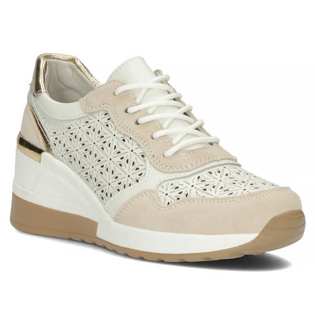 Leather sneakers Filippo DP4669/23 WH white