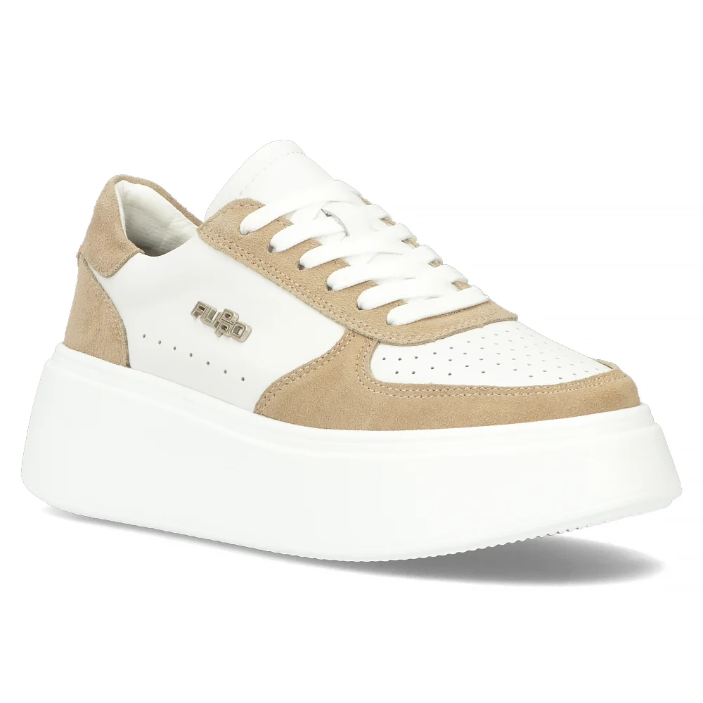 Leather sneakers Filippo DP6047/24 WH white
