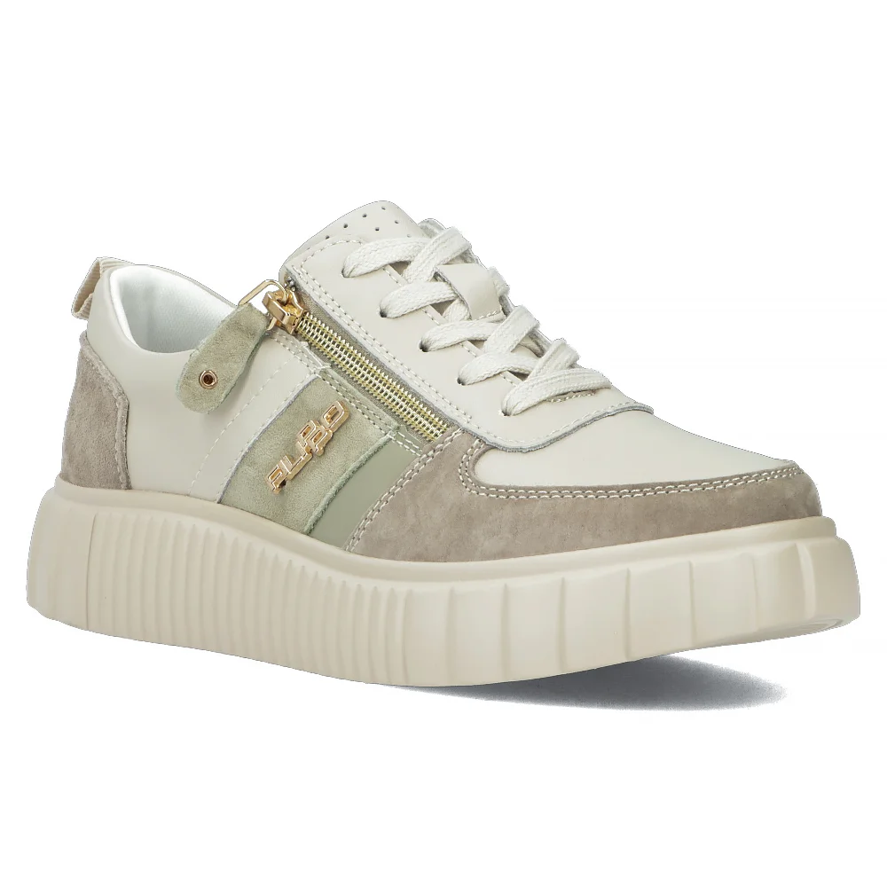 Leather sneakers Filippo DP6121/24 BE beige