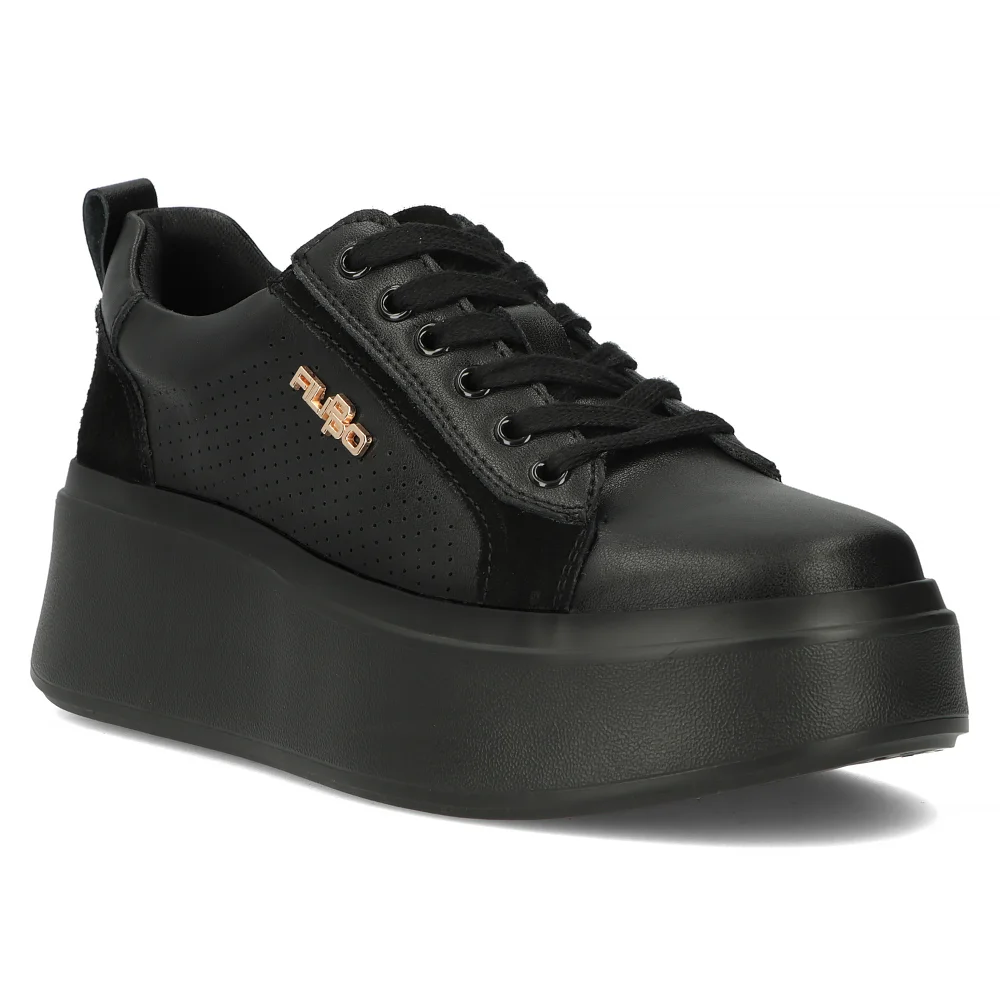 Leather sneakers Filippo DP6170/24 BK black