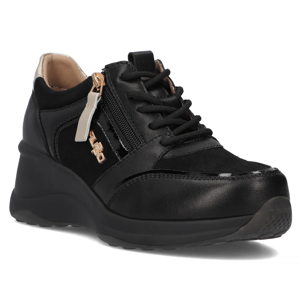 Leather sneakers Filippo DP6434/24 BK black