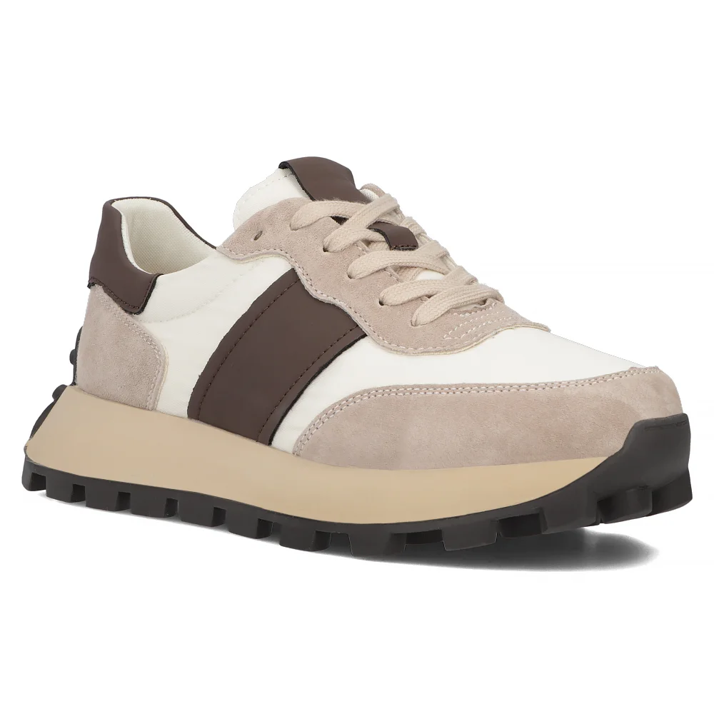 Leather sneakers Filippo DP6498/25 BE beige