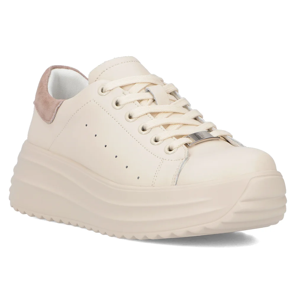 Leather sneakers Filippo DP6739/25 BE beige