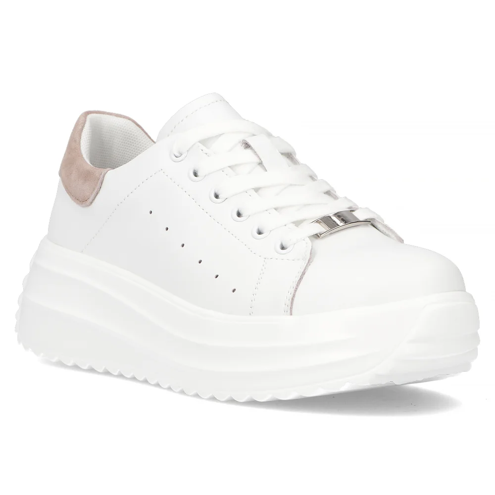 Leather sneakers Filippo DP6739/25 WH BE white