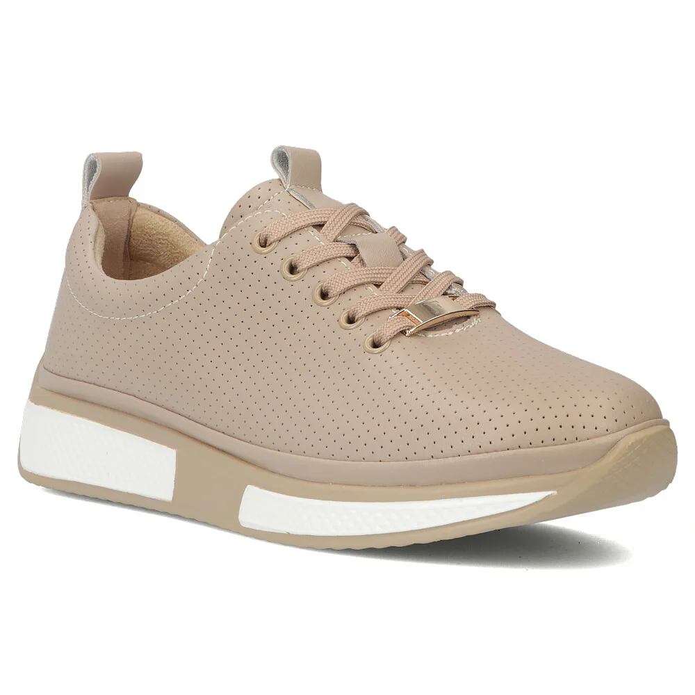 Leather sneakers Filippo DP6740/25 BE beige