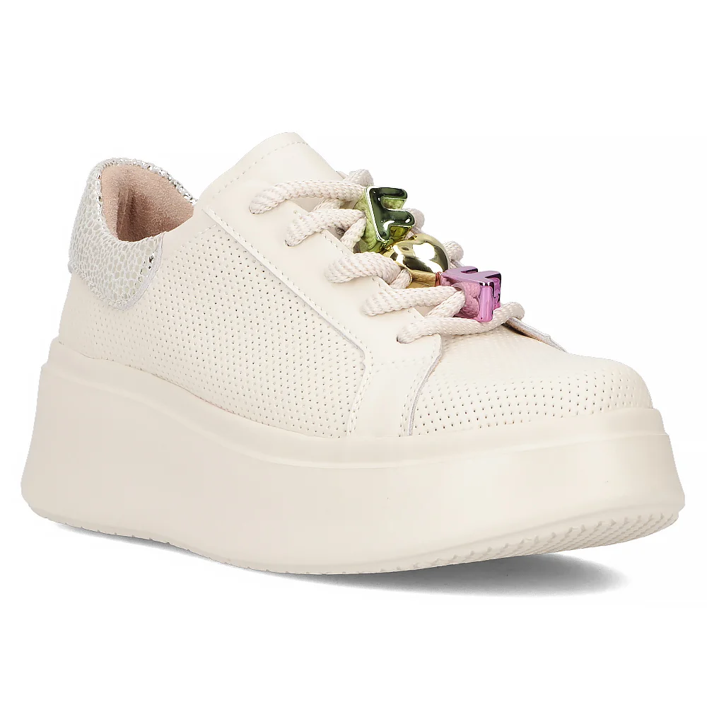 Leather sneakers Filippo DP6793/25 BE beige