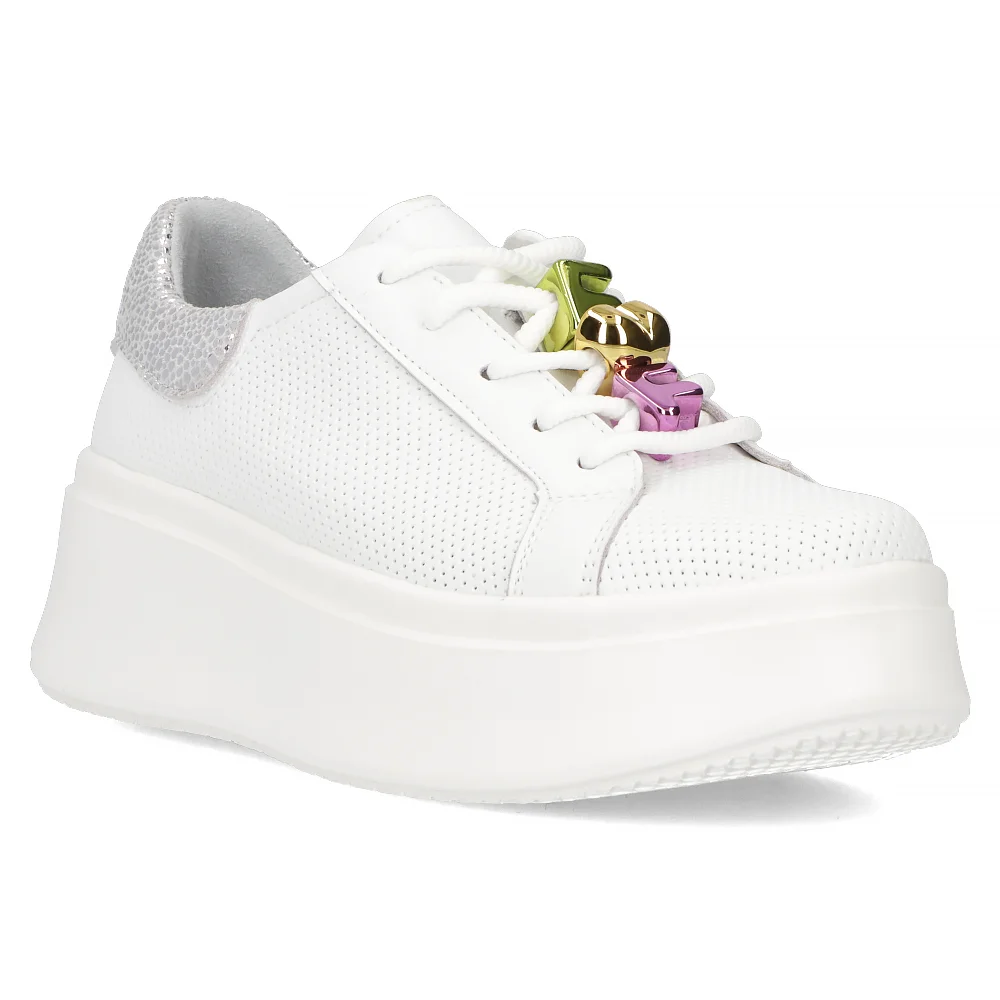 Leather sneakers Filippo DP6793/25 WH white