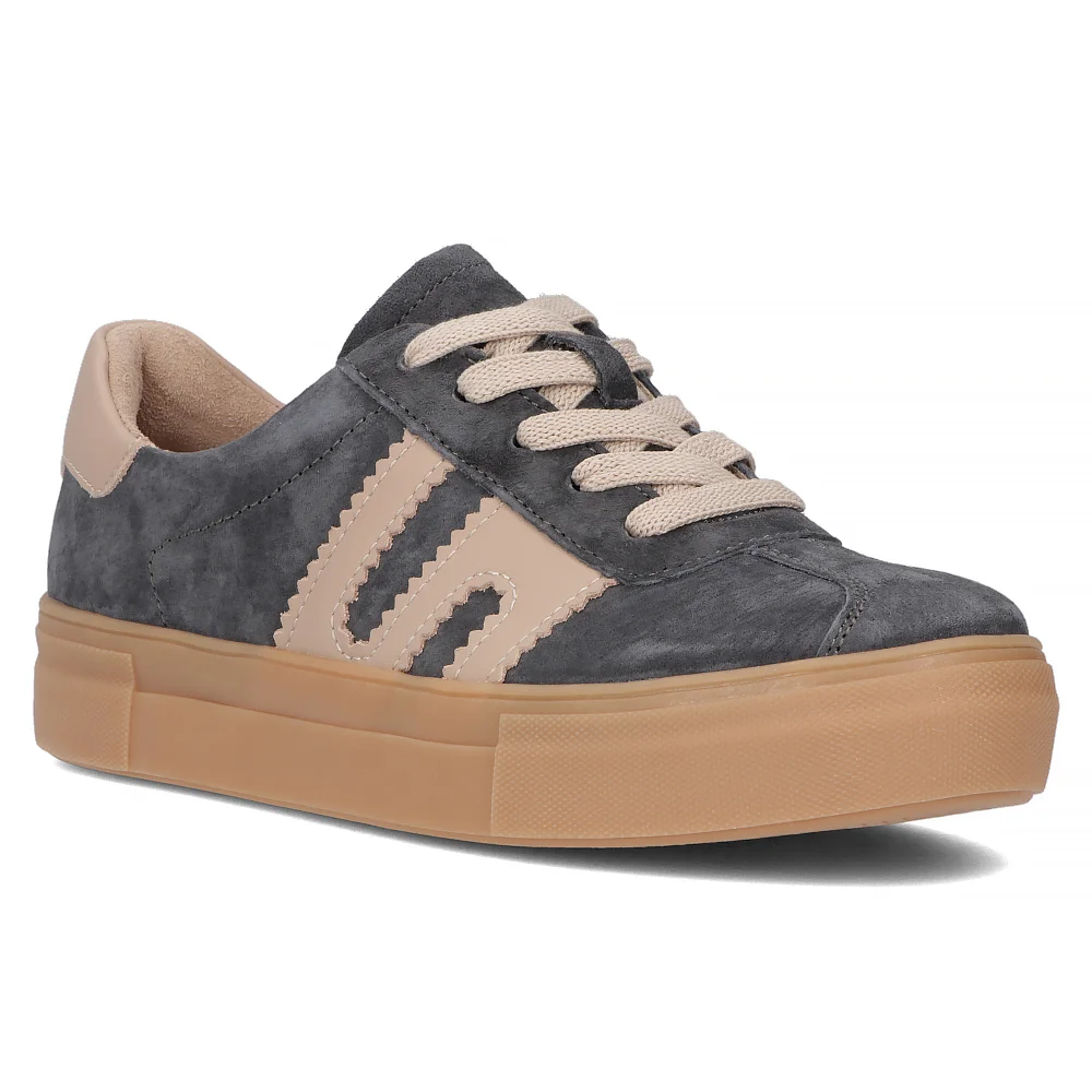 Leather sneakers Filippo DP6798/25 GR BE grey