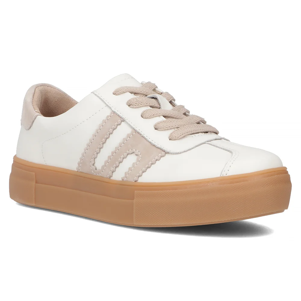 Leather sneakers Filippo DP6798/25 WH BE white