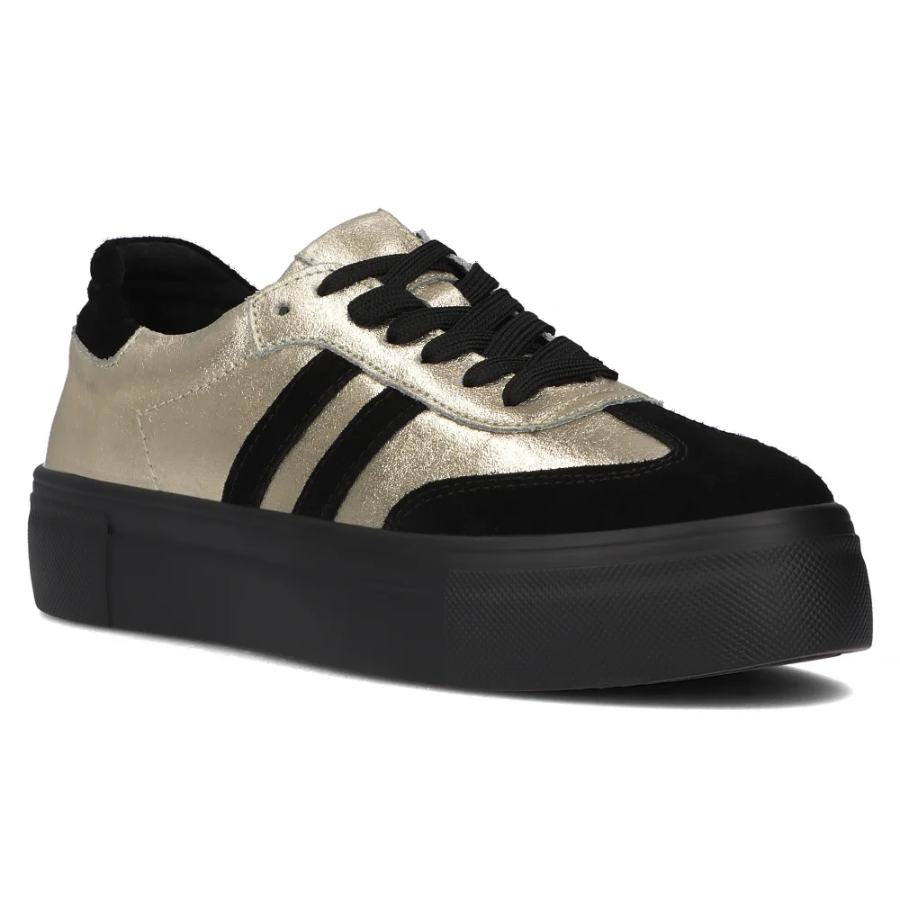 Leather sneakers Filippo DP6841/25 GO BK gold