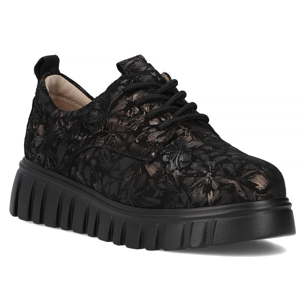 Leather sneakers Filippo DP6846/25 BK FL black