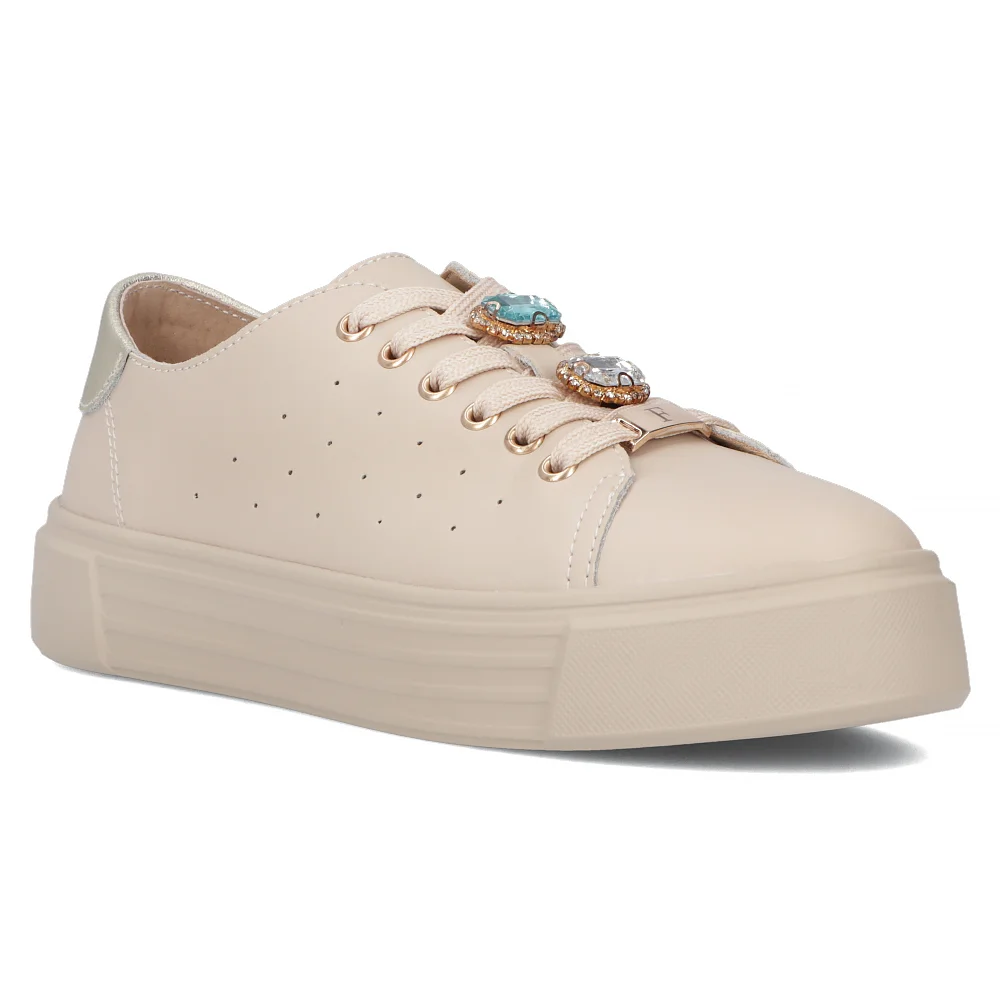 Leather sneakers Filippo DP6854/25 BE beige