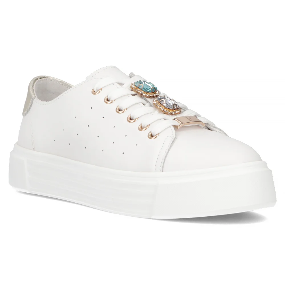 Leather sneakers Filippo DP6854/25 WH white