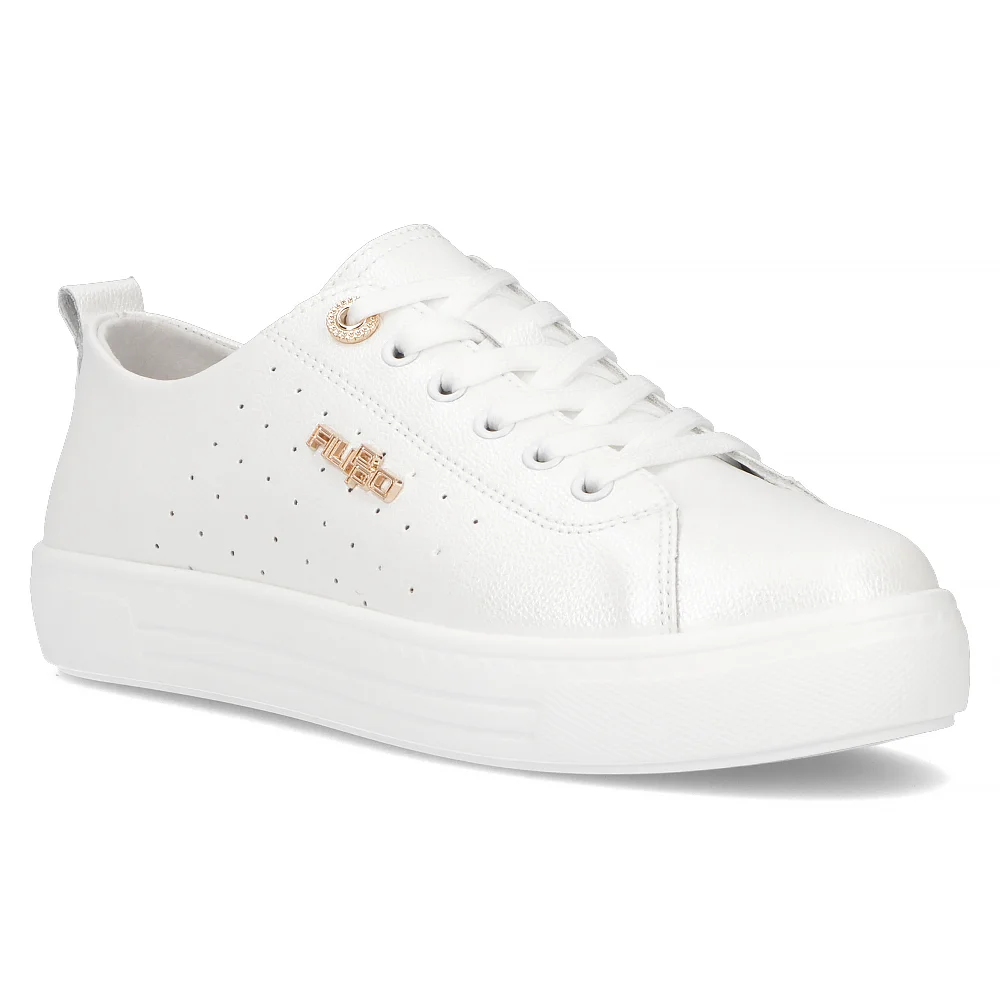 Leather sneakers Filippo DP7052/25 WH white