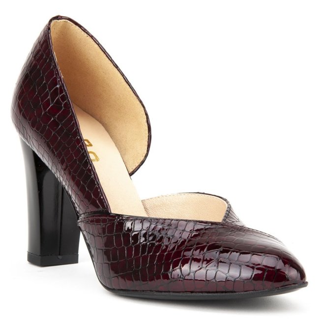 Pumps Filippo F280 Burgundy Crocodile