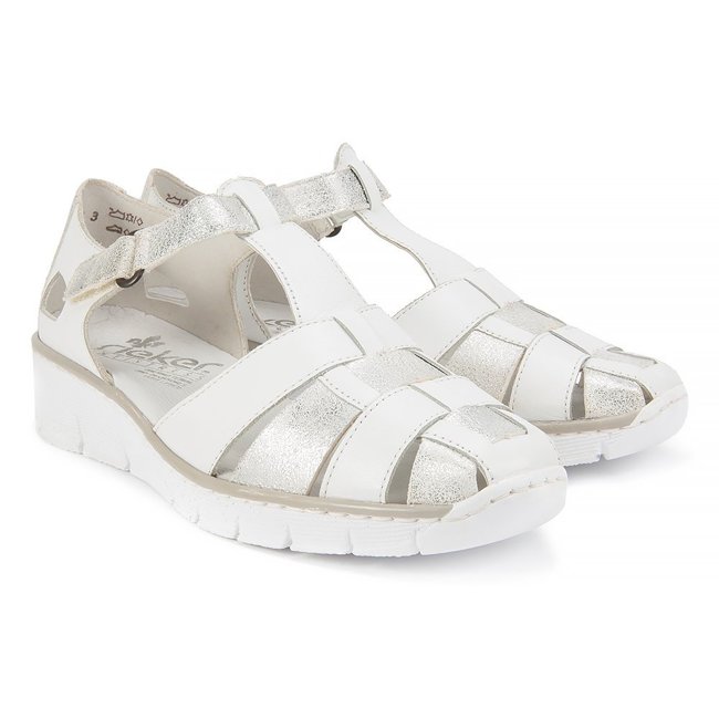 Sandals Rieker 53769-80 White Combination