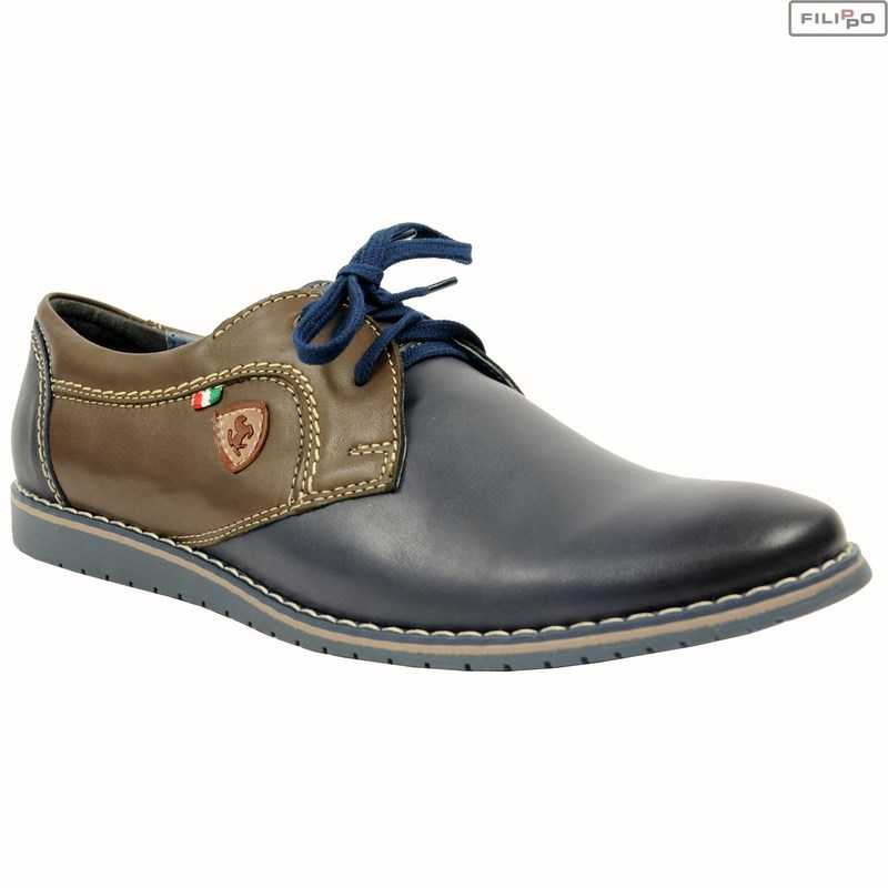 Shoes FILIPPO 426 col.793 navy blue+brown 8022670
