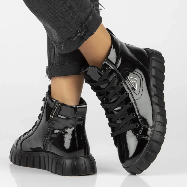 Leather boots Filippo DBT4146/24 BK black