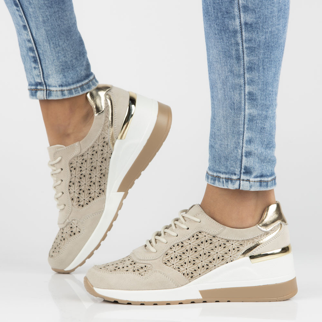 Leather sneakers Filippo DP4669/23 BE beige