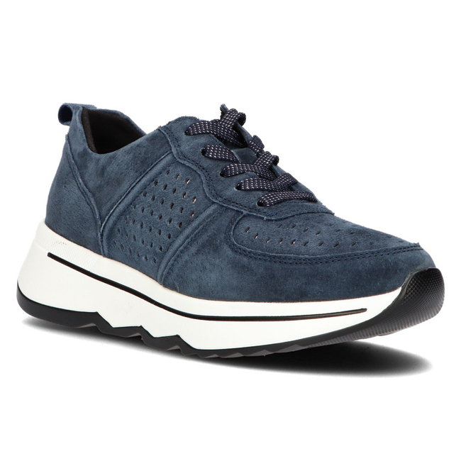 Leather sneakers Filippo DP3171/21 NV navy blue