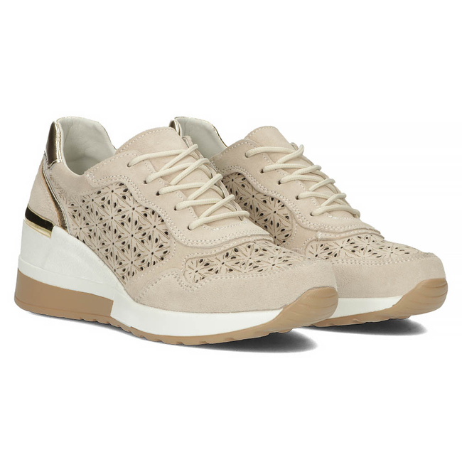 Leather sneakers Filippo DP4669/23 BE beige