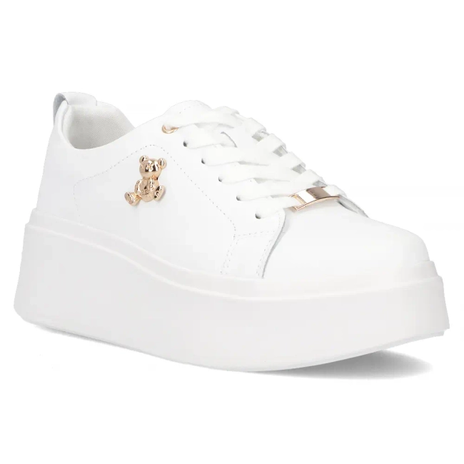 Leather sneakers Filippo DP6246/24 WH white