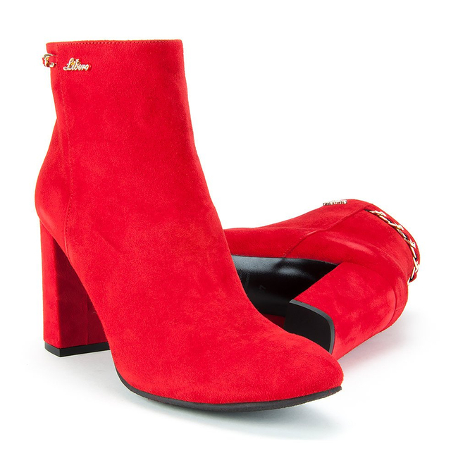 Ankle boots LIBERO 8080 158 Red Suede