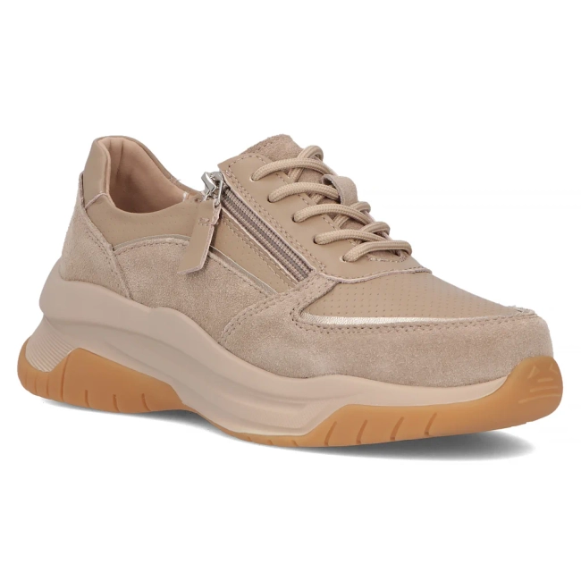 Skórzane sneakersy Filippo DP6435/24 TP taupe