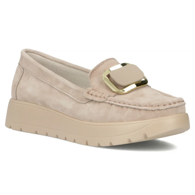 Leather loafers Filippo DP7056/25 BE beige