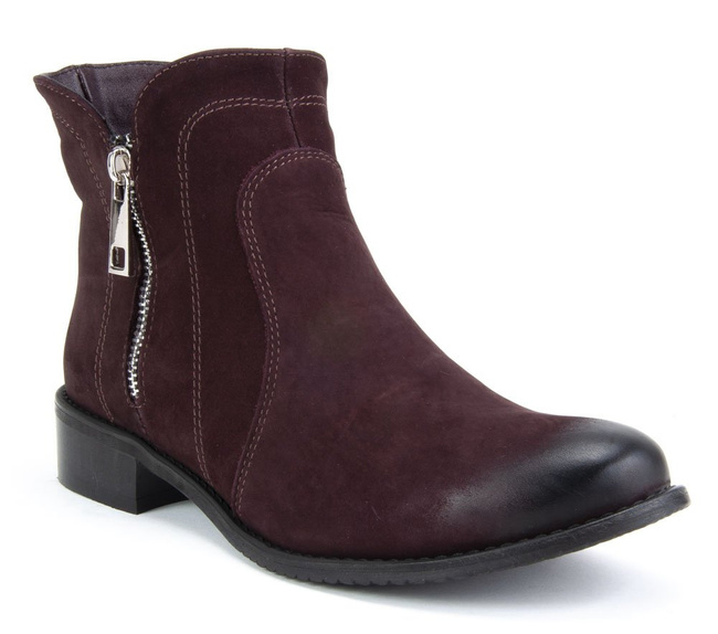 Ankle boots Claudio Rosetti 517 Plum Nubuk