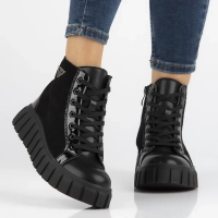 Leather ankle boots Filippo DBT6313/24 BK black