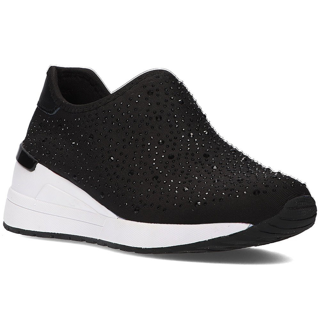 Leather sneakers Filippo DP2001/21 BK black