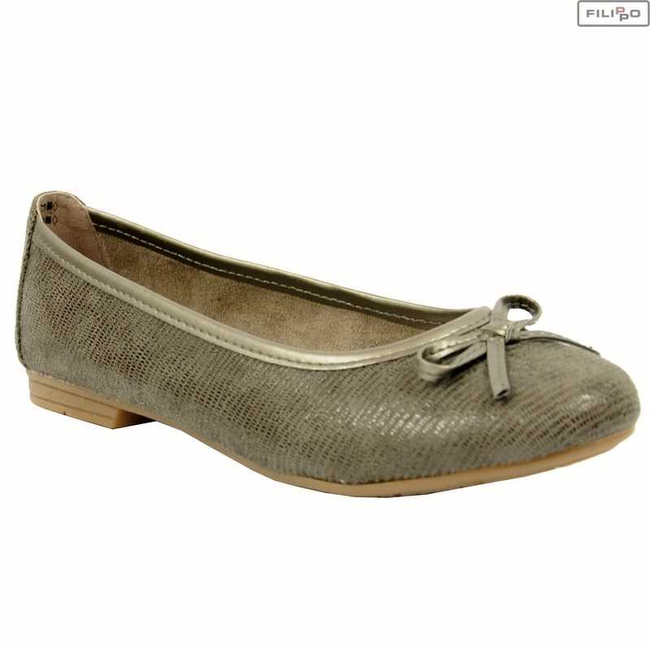 Ballerinas JANA 8/8-22164/26 grey pat struc 8022335