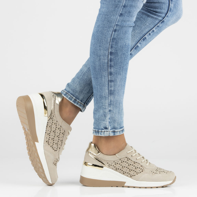 Leather sneakers Filippo DP4669/23 BE beige