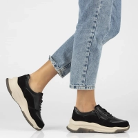 Leather sneakers Filippo DP6435/24 BK black